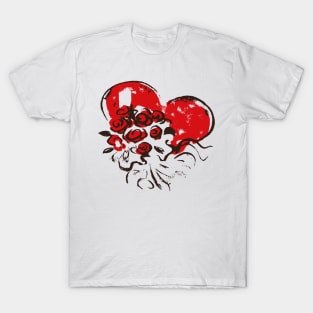 Valentine's Day - Vintage Floral Heart T-Shirt